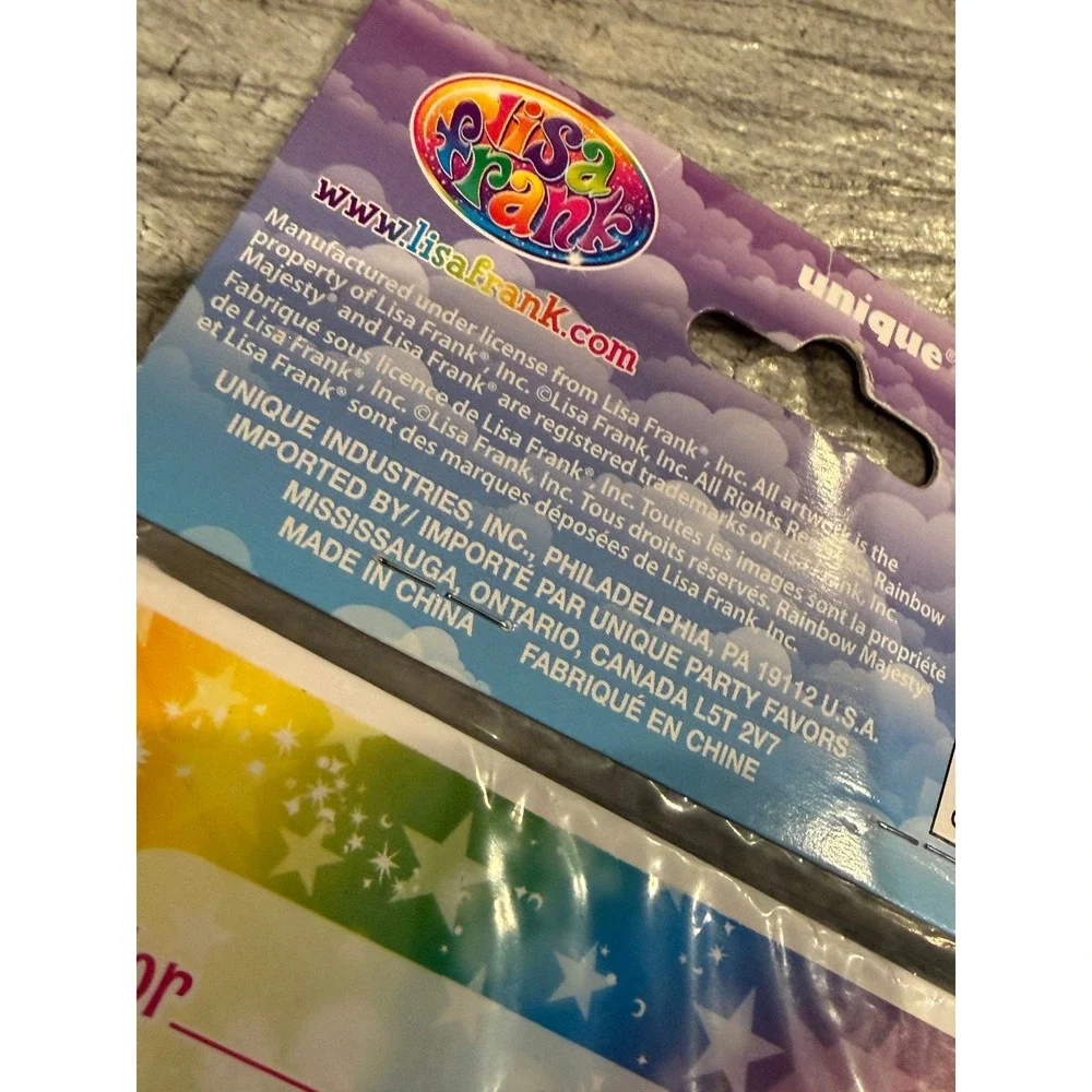 Lisa Frank Invitations 8 Count Cards Rainbow Majesty‎ Unicorn Birthday Party